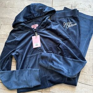 Juicy Couture Royal Blue Velour Hoodie